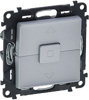 Выключатель жалюзи с фиксацией без рамки Legrand Valena Life 2-кл. алюминий картинка